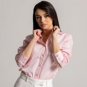 NWT Mimi Collection Puplin Cotton Long Sleeve Button-Up Shirt Pink Women's XS